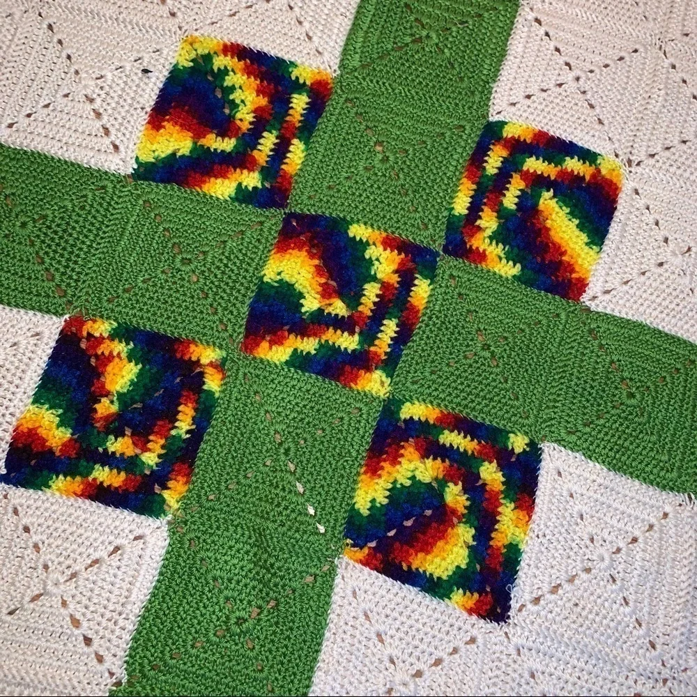 homemade knit blanket